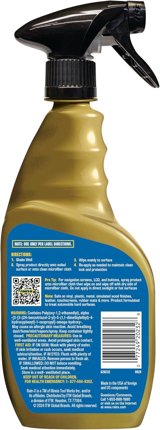 imageRainX 620236SRP Leather Cleaner Conditioner ampamp Repellent for Car Interiors Cleans  Repels while Moisturizing Restores Leather to Natural Fresh Scent without Residue 16 Fl OzAllInterior Cleaner