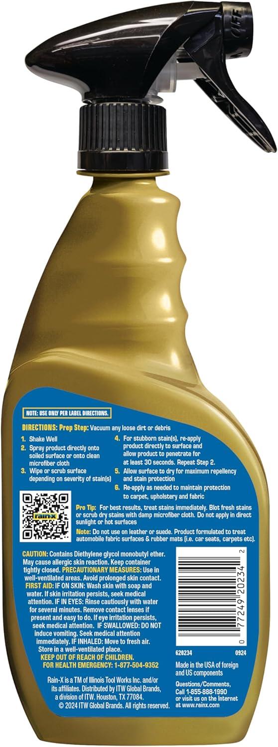 imageRainX 620236SRP Leather Cleaner Conditioner ampamp Repellent for Car Interiors Cleans  Repels while Moisturizing Restores Leather to Natural Fresh Scent without Residue 16 Fl OzCarpet  Upholstery Cleaner