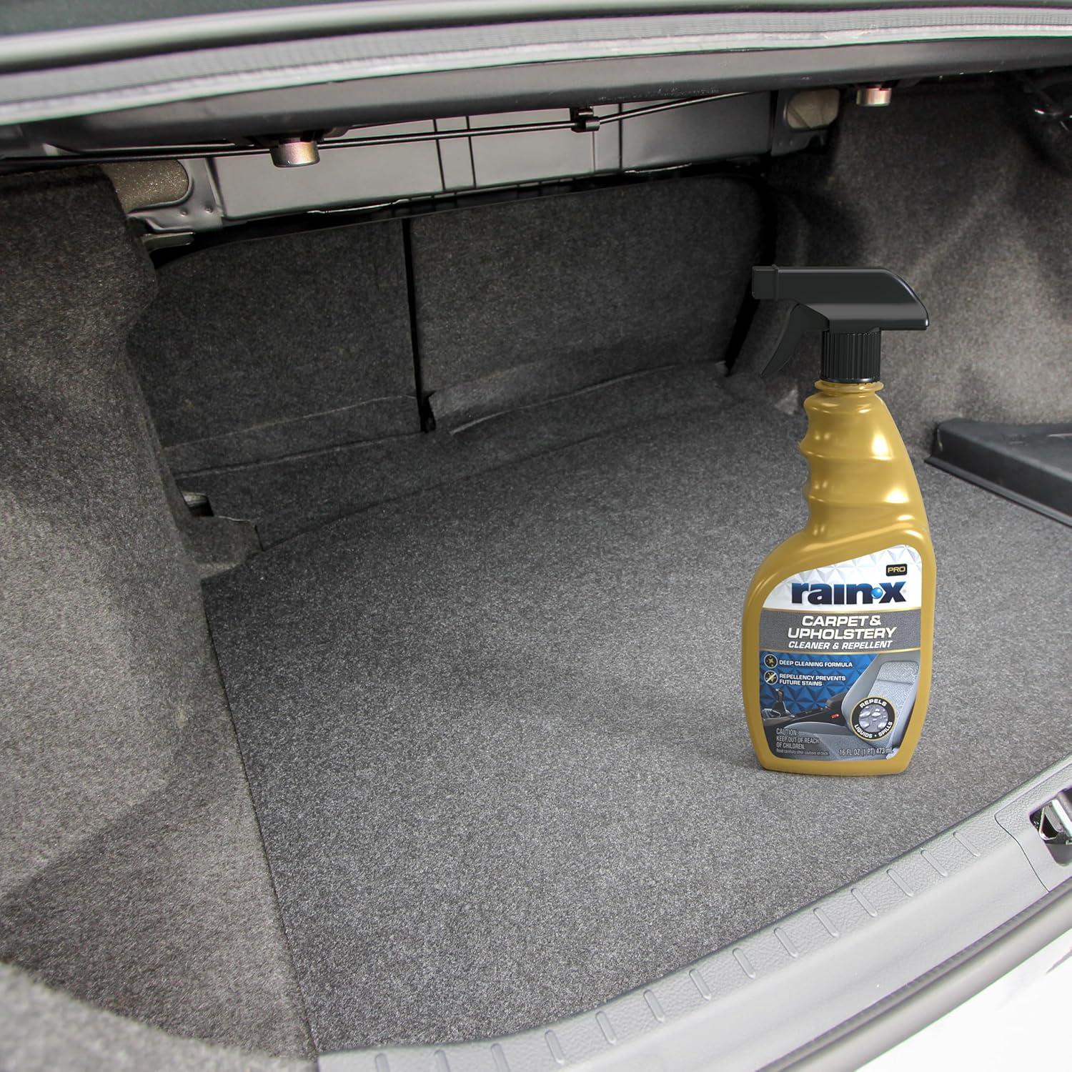 imageRainX 620236SRP Leather Cleaner Conditioner ampamp Repellent for Car Interiors Cleans  Repels while Moisturizing Restores Leather to Natural Fresh Scent without Residue 16 Fl OzCarpet  Upholstery Cleaner