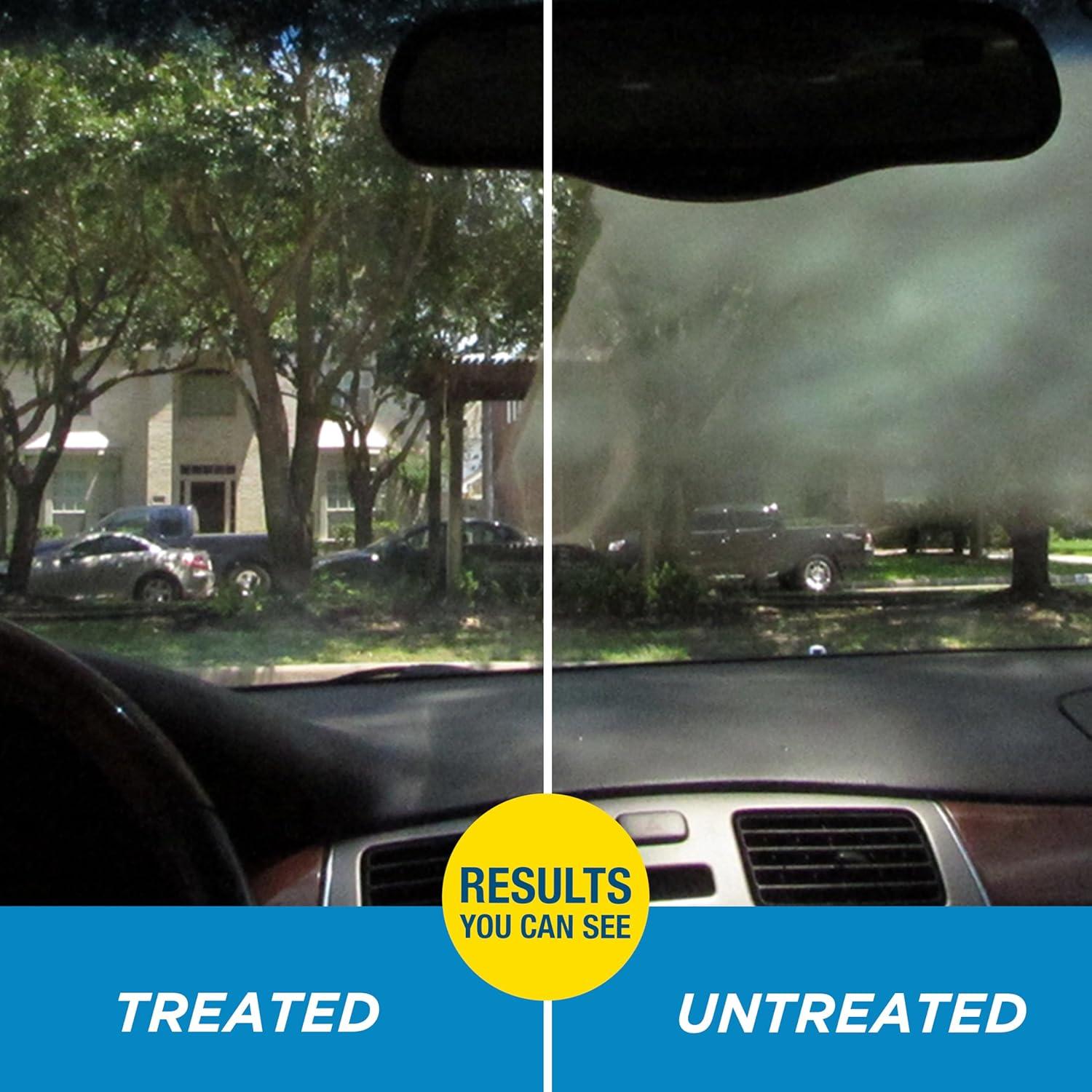 imageRainX 630543 Interior Glass AntiFog 12 oz  Prevents Fogging of Interior Glass and Mirrors Usable on Both Automobiles and Marine Vehicles Pack of 2Squeeze Bottle