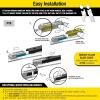 imageRainX 50792742 Latitude 2In1 Water Repellent Wiper Blades 16 Inch Pack Of 2 Automotive Replacement Windshield Wiper Blades With Patented RainX Water Repellency Formula