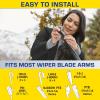 imageRainX 50792742 Latitude 2In1 Water Repellent Wiper Blades 16 Inch Pack Of 2 Automotive Replacement Windshield Wiper Blades With Patented RainX Water Repellency Formula