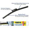 imageRainX 50792742 Latitude 2In1 Water Repellent Wiper Blades 16 Inch Pack Of 2 Automotive Replacement Windshield Wiper Blades With Patented RainX Water Repellency Formula
