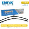 imageRainX 50792832 Latitude 2In1 Water Repellent Wiper Blades 17 Inch Windshield Wipers Pack Of 1 Automotive Replacement Blades With Patented Repellency FormulaTotal Clear