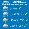 imageRainX 50792832 Latitude 2In1 Water Repellent Wiper Blades 17 Inch Windshield Wipers Pack Of 1 Automotive Replacement Blades With Patented Repellency FormulaTotal Clear