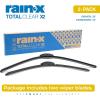 imageRainX 50792832 Latitude 2In1 Water Repellent Wiper Blades 17 Inch Windshield Wipers Pack Of 1 Automotive Replacement Blades With Patented Repellency FormulaTotal Clear