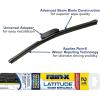 imageRainX 50792832 Latitude 2In1 Water Repellent Wiper Blades 17 Inch Windshield Wipers Pack Of 1 Automotive Replacement Blades With Patented Repellency FormulaLatitude Water Repellency