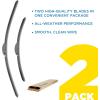imageRainX 50792832 Latitude 2In1 Water Repellent Wiper Blades 17 Inch Windshield Wipers Pack Of 1 Automotive Replacement Blades With Patented Repellency FormulaTotal Clear