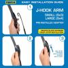 imageRainX 50792832 Latitude 2In1 Water Repellent Wiper Blades 17 Inch Windshield Wipers Pack Of 1 Automotive Replacement Blades With Patented Repellency FormulaTotal Clear