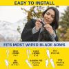 imageRainX 50792832 Latitude 2In1 Water Repellent Wiper Blades 17 Inch Windshield Wipers Pack Of 1 Automotive Replacement Blades With Patented Repellency FormulaLatitude Water Repellency