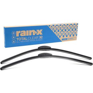 imageRainX 50792832 Latitude 2In1 Water Repellent Wiper Blades 17 Inch Windshield Wipers Pack Of 1 Automotive Replacement Blades With Patented Repellency FormulaTotal Clear