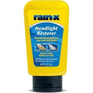 imageRainX 800001809 Headlight Restoration Kit  Cleans and Restores Headlights By Removing Haze and Discoloration Due to OxidationHeadlight Restorer Treatment