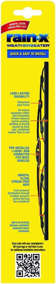 imageRainX 810163 Latitude 2In1 Water Repellent Wiper Blades 26quot and 16quot Windshield Wipers Automotive Replacement Windshield Wiper Blades ampamp RX30213 Weatherbeater Wiper Blade  13Inches