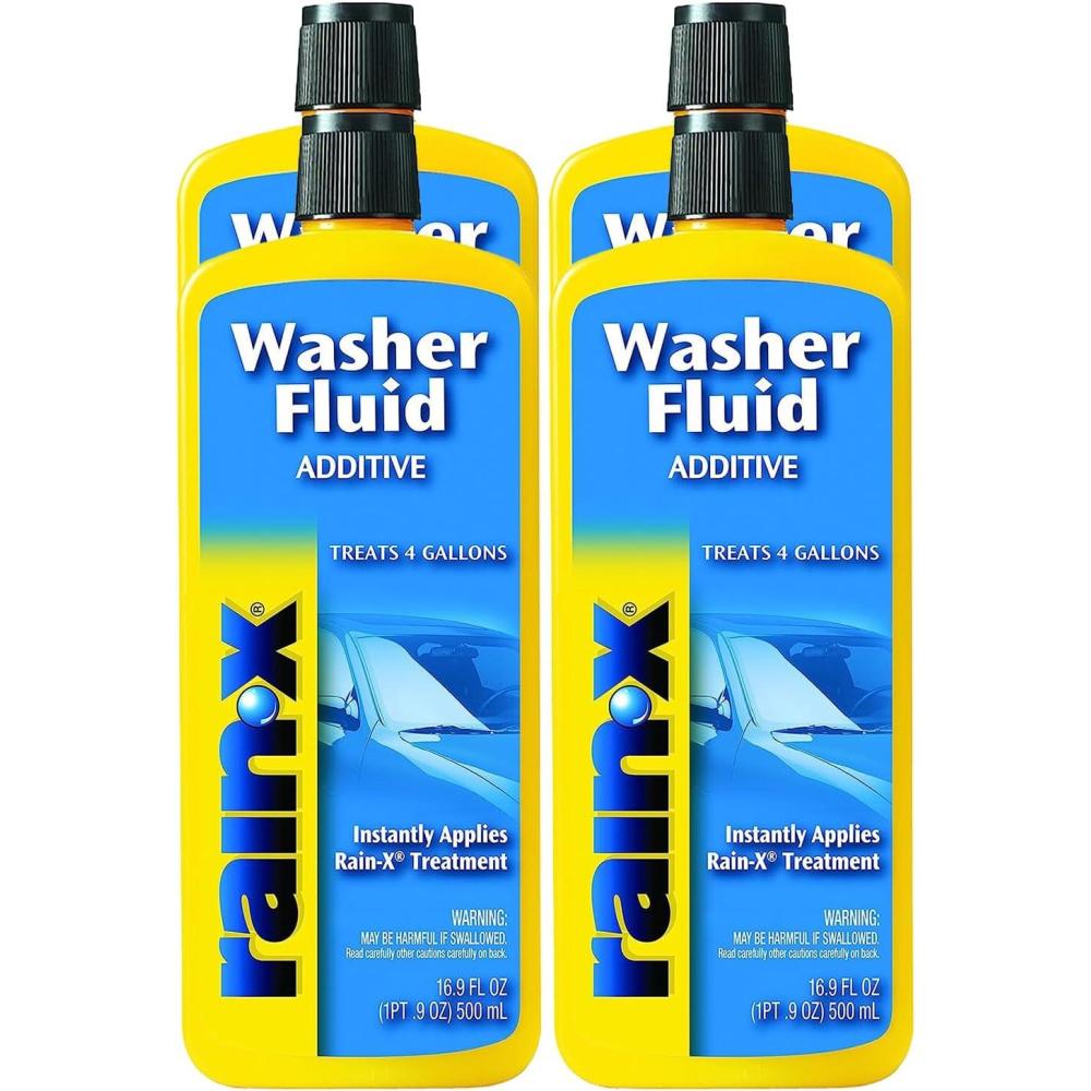 imageRainX Windshield Washer Fluid Additive  Windshield Wiper Fluid and Car Window Cleaner The Ultimate Clarity for Your Car  169 fl oz 500 ml 4 Pack