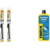 imageRainX Windshield Care Bundle 22 Inch Latitude 2in1 Water Repellent Wiper Blades Pack of 2 with 169 fl oz Washer Fluid Additive