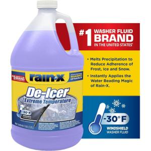 imageRainX 30F Extreme Temperature DeIcer Windshield Washer Fluid  1 Gallon Pack of 61 Pack
