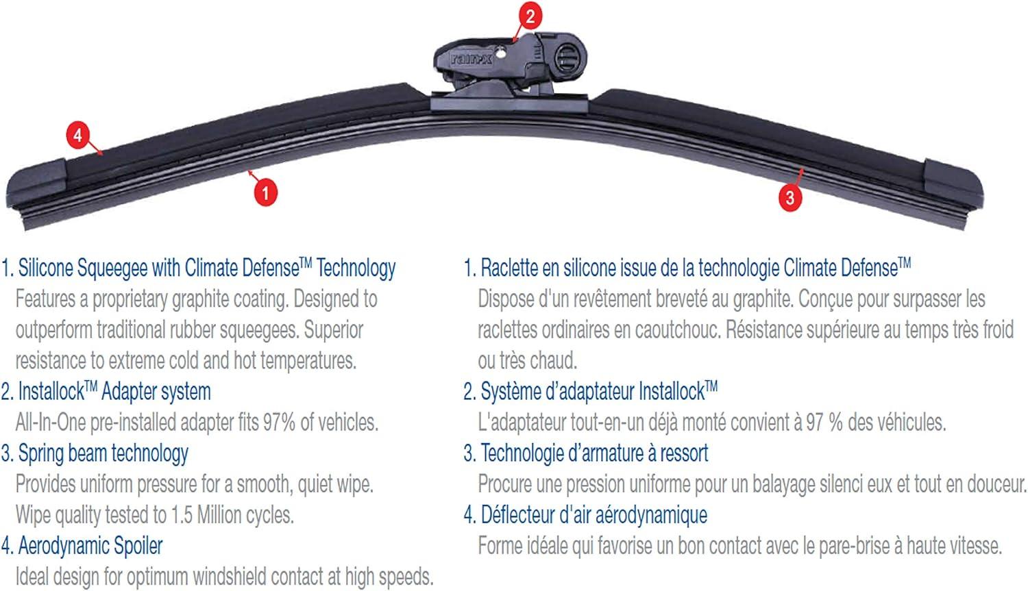 imageRainX 99724 Silicone AdvantEdge Wiper Blade 24quot Pack of 128